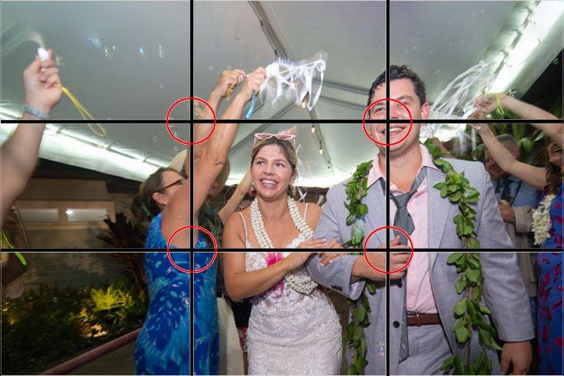 wedding couple image with framing lines.